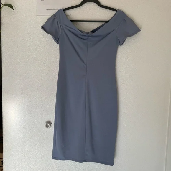 Black Swan New Off the Shoulder Periwinkle Dress Size‎ M - Picture 3 of 5